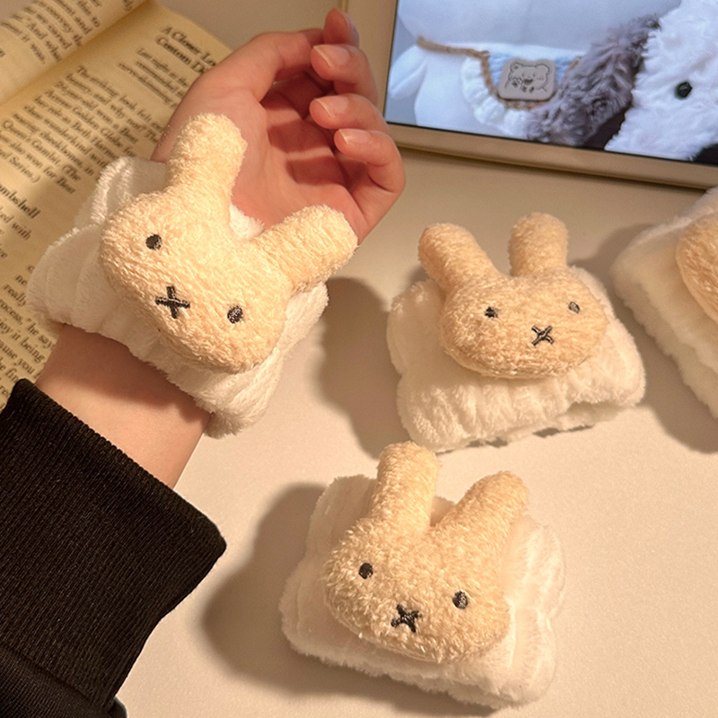 Cleanser Face - Miffy-Kaninchen-Handgelenkband mit kreativem Muster, Plüsch-Haargummi, schlichte