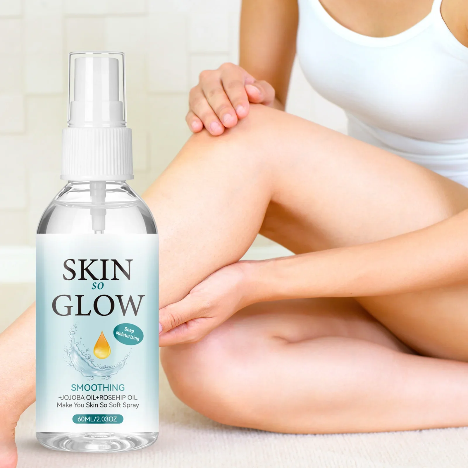 Face Oil Rosehip - Glow Körperöl-Spray 60ml mit Jojoba, Hagebutte