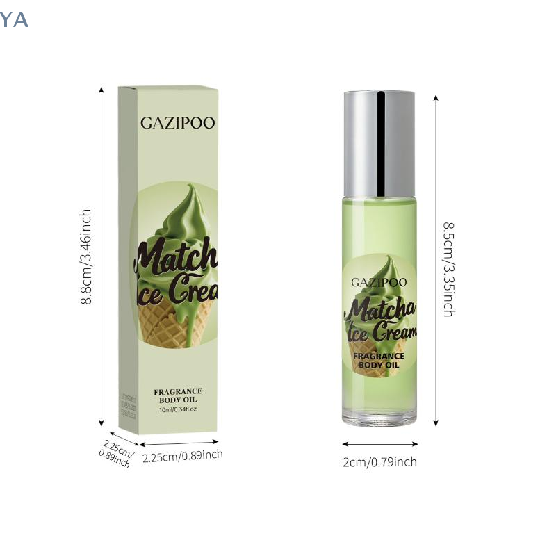 Body Lotion - Matcha-Eiscreme Roll-On Duftöl, langanhaltendes Damen-Duftöl, tragbares